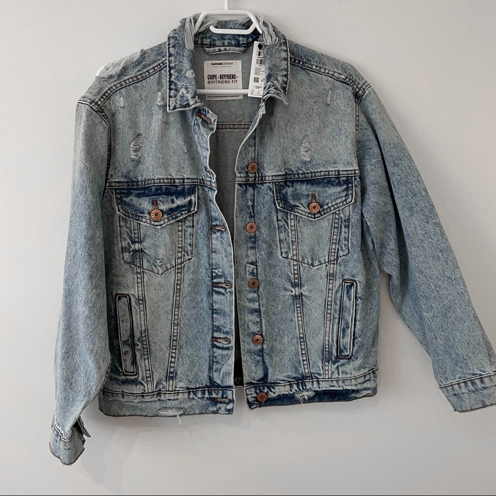 Distressed Boyfriend Denim Jacket